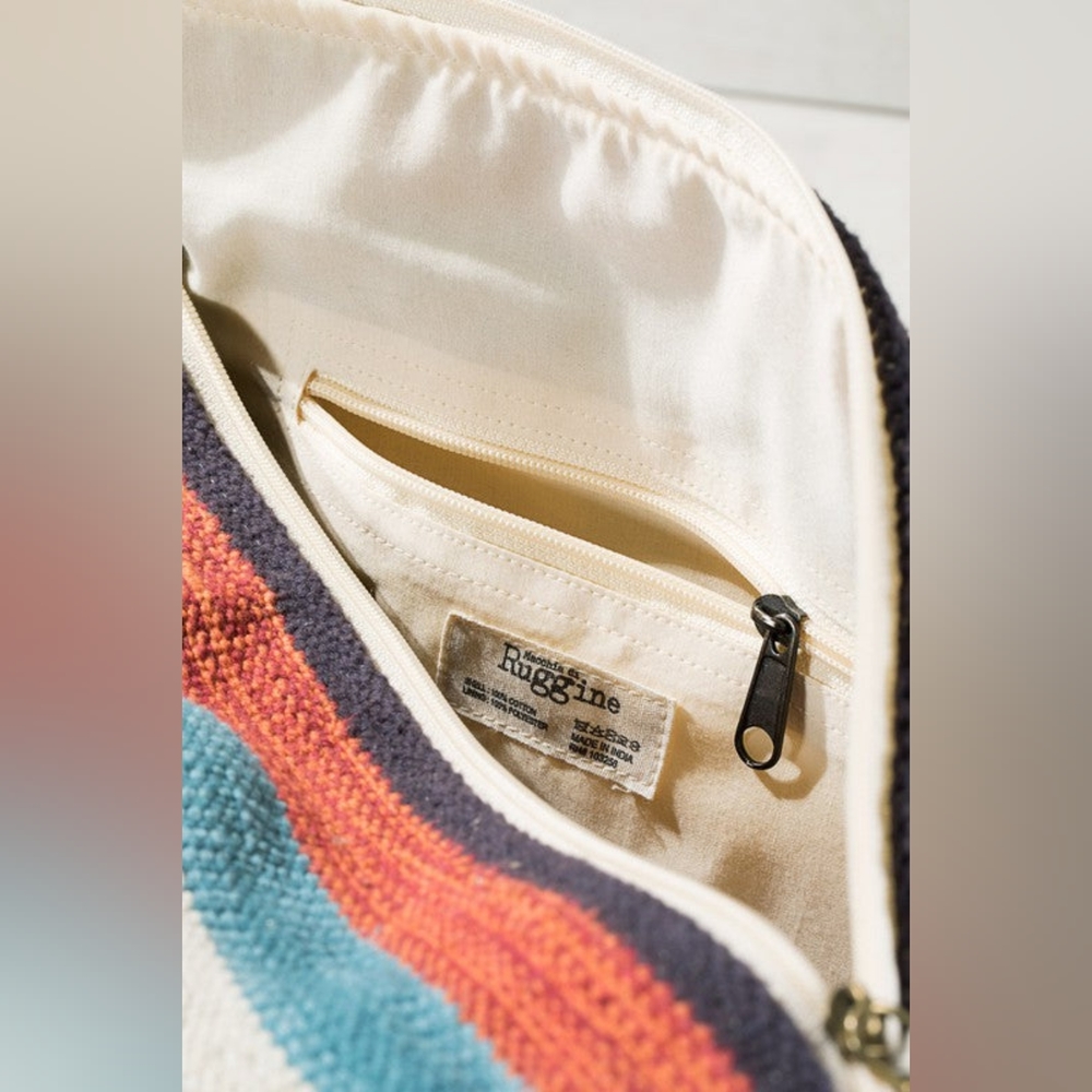 Ivory Boho Chic Travel Bag - Navajo Inspired Design - Handmade Fully Fine Cotton - Picture 10 of 13